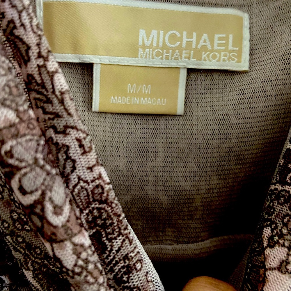 MK babydoll paisley blouse purple